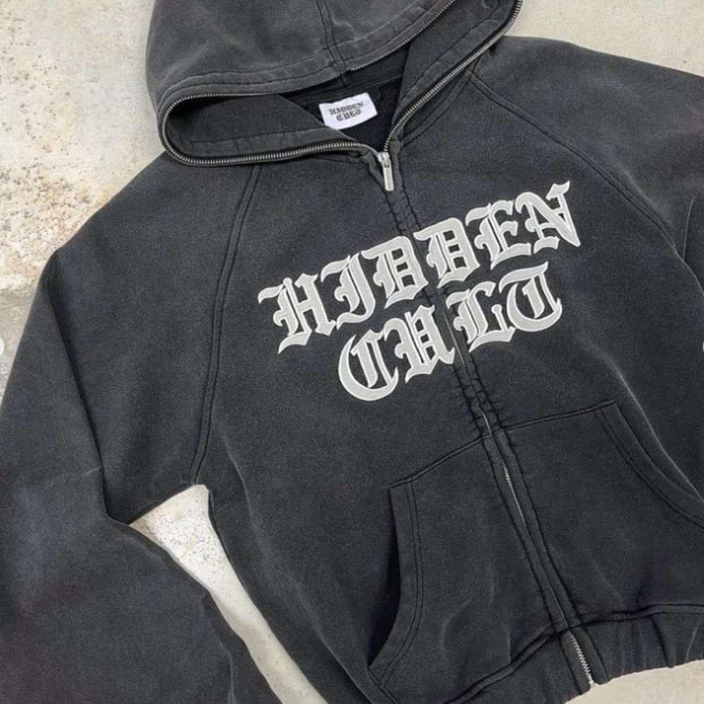 BNWT Hidden Cult Black Cult Zip Hoodie